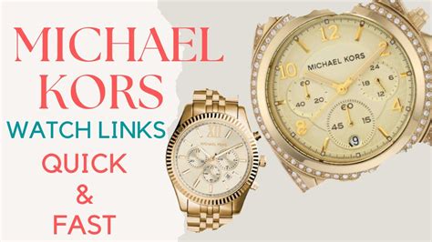 how to remove links from a michael kors watch band|Michael Kors Watch extra links.